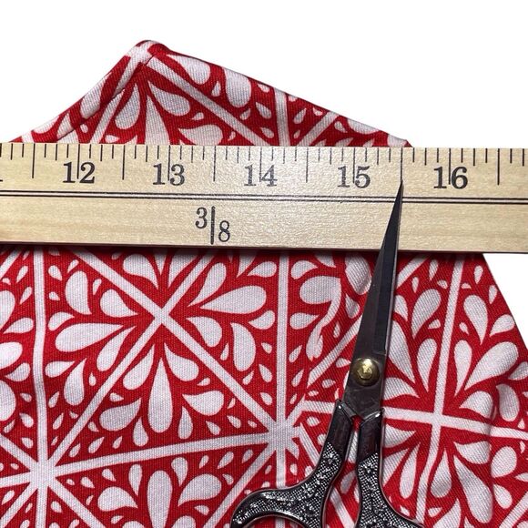 BODEN Amelie Jersey Dress Red Flame Scarlet Mosaic Size 10 EUC Short Sleeve - Picture 12 of 16